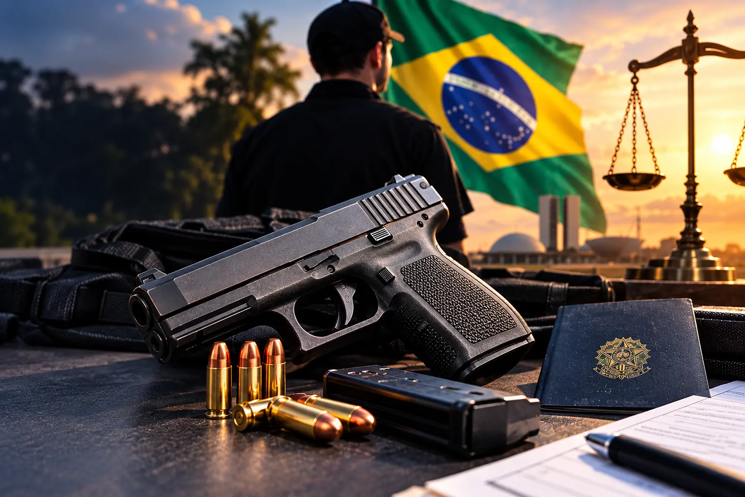 Pistola 9mm no Brasil